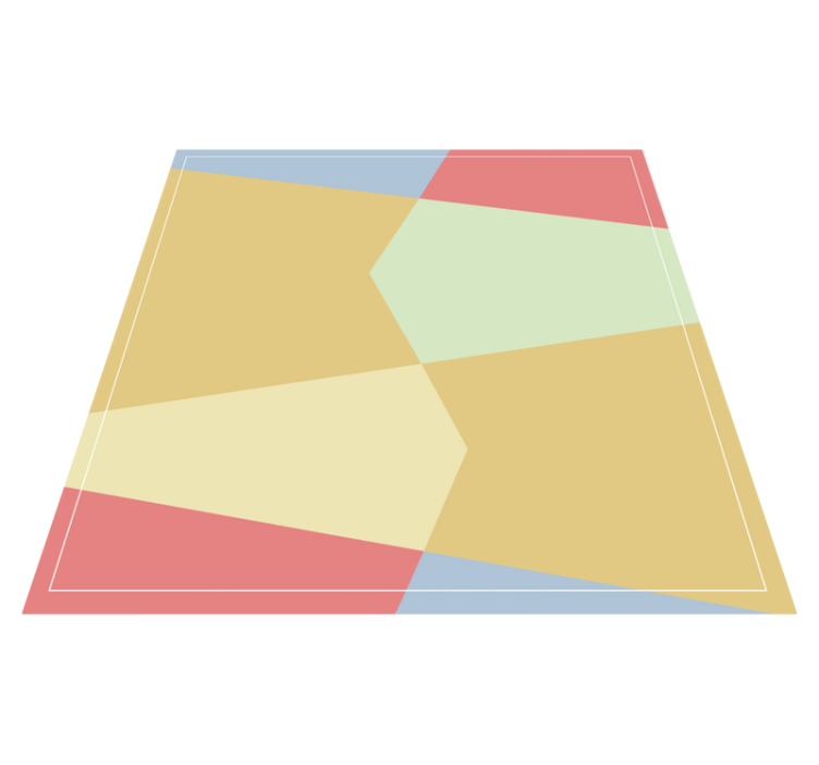 Geometric vinyl carpet lively geometric design - TenStickers