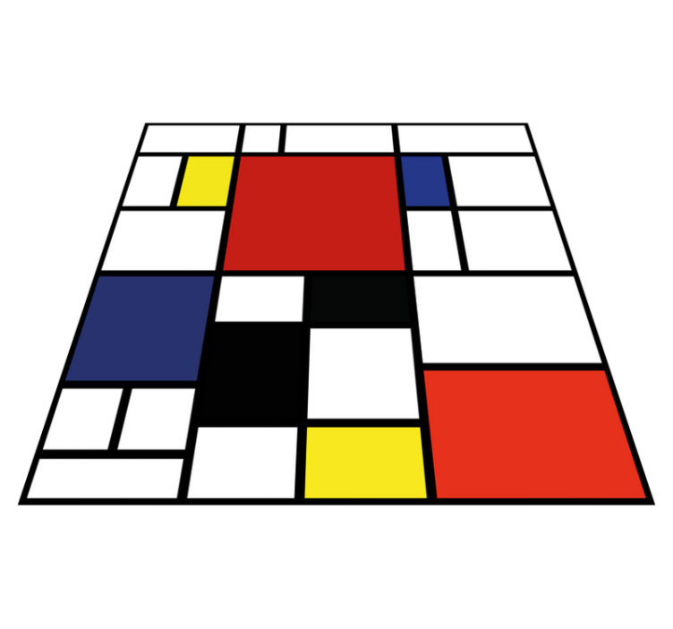 Modern vinyl carpet in lively geometric design - TenStickers