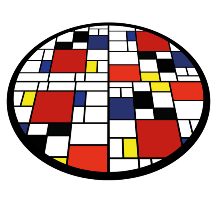 Modern vinyl carpet color block design - TenStickers