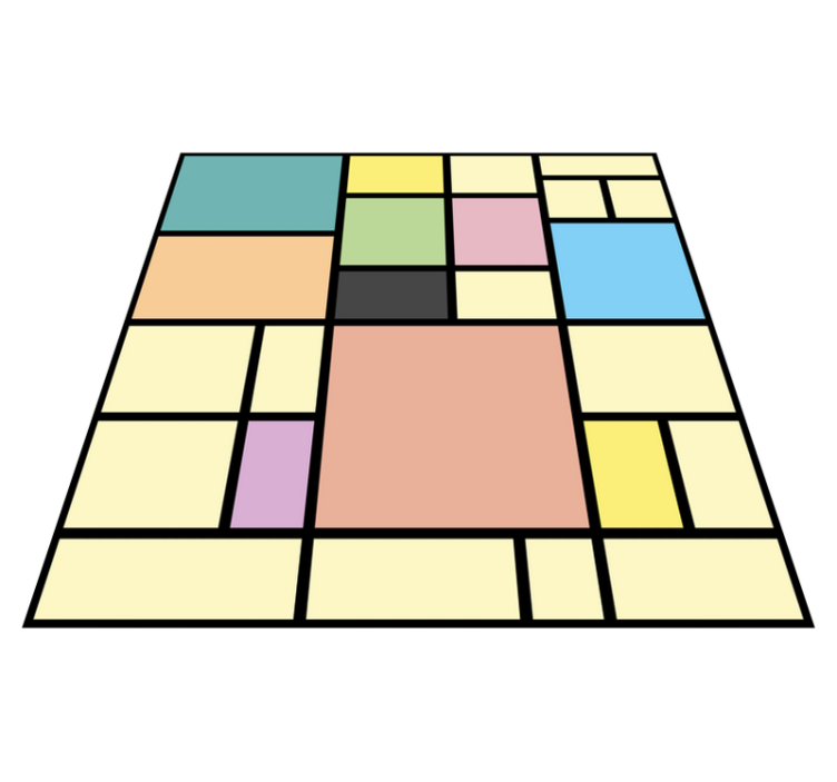 Vibrant Geometry geometric vinyl carpet - TenStickers