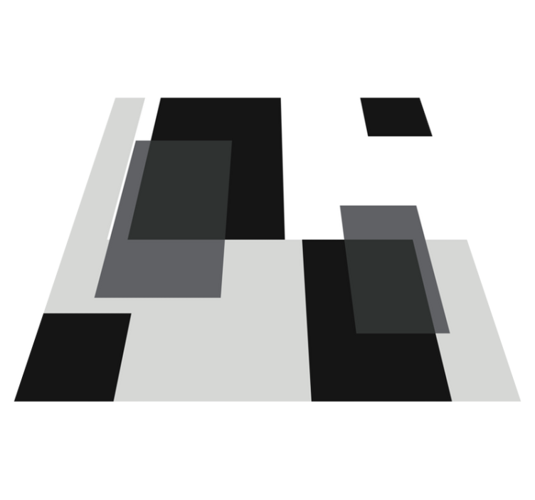 Monochrome Square Layout minimalist vinyl carpet - TenStickers