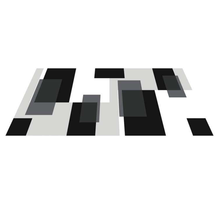 Modern vinyl carpet in abstract block design - TenStickers