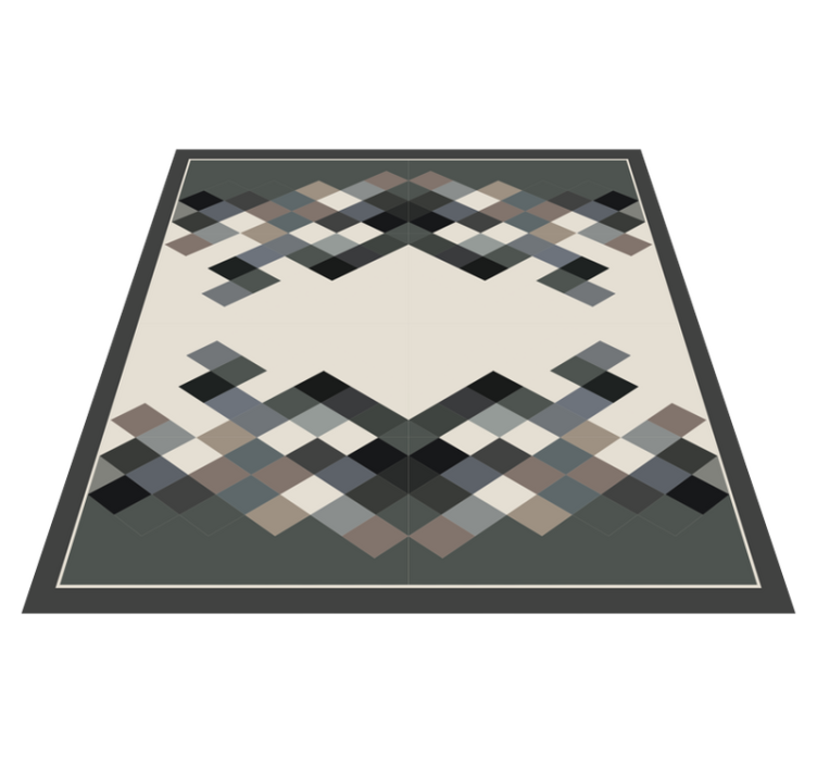 Modern Square Pattern geometric vinyl carpet - TenStickers