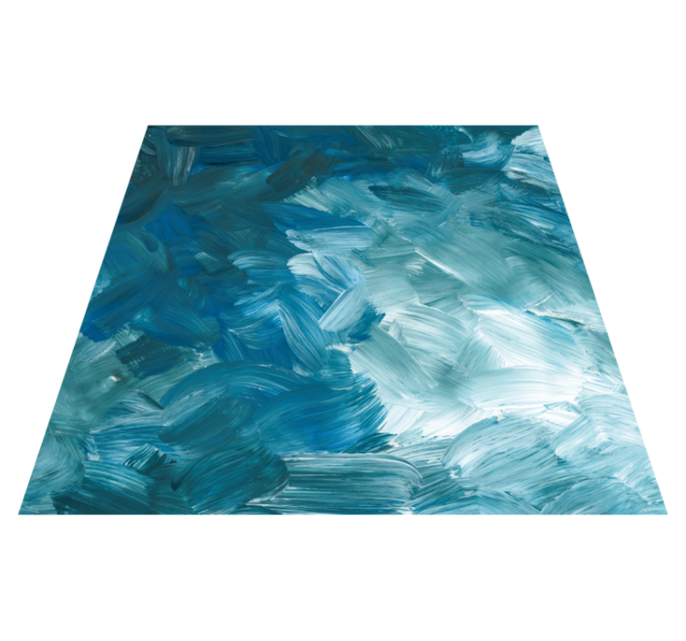 Vinyl rug oceanic brush strokes design - TenStickers