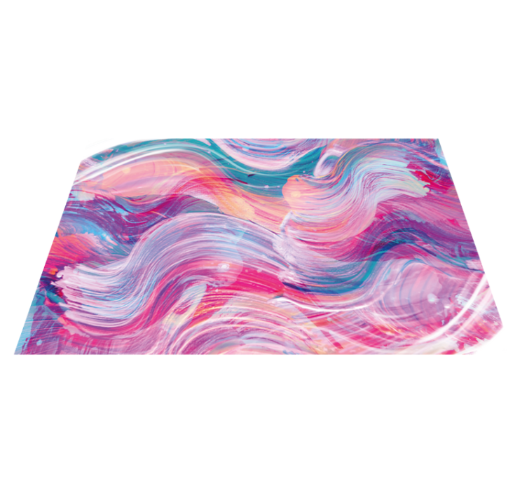 Vibrant Abstract Curves kids vinyl carpet - TenStickers