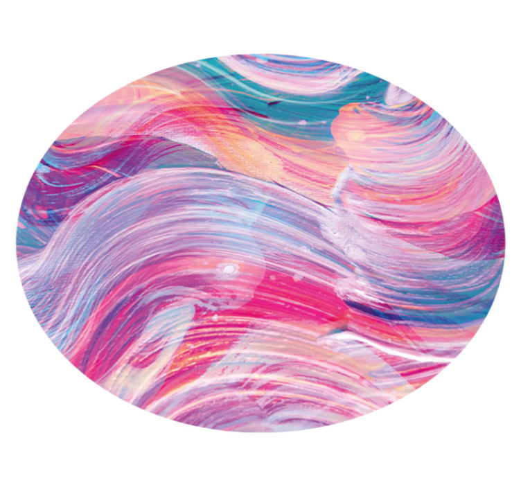 Colorful swirling waves vinyl rug - TenStickers
