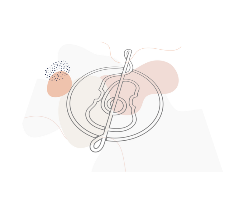 Musical Note Outline modern vinyl carpet - TenStickers