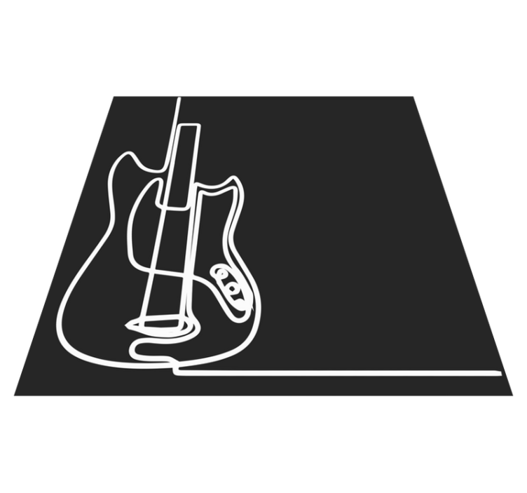 Guitar Outline Art teen vinyl carpet - TenStickers