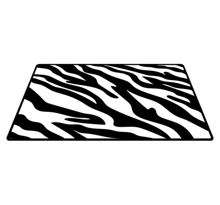 Animal print vinyl carpet in solid color stripes - TenStickers