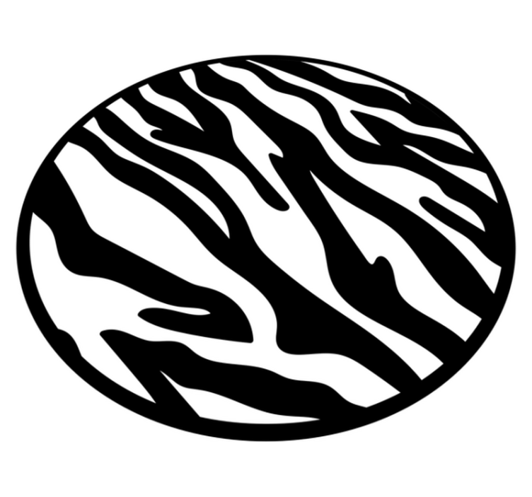 Zebra striped pattern animal print vinyl carpet - TenStickers