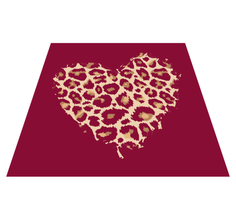 Heart Pattern Artwork animal print vinyl carpet - TenStickers
