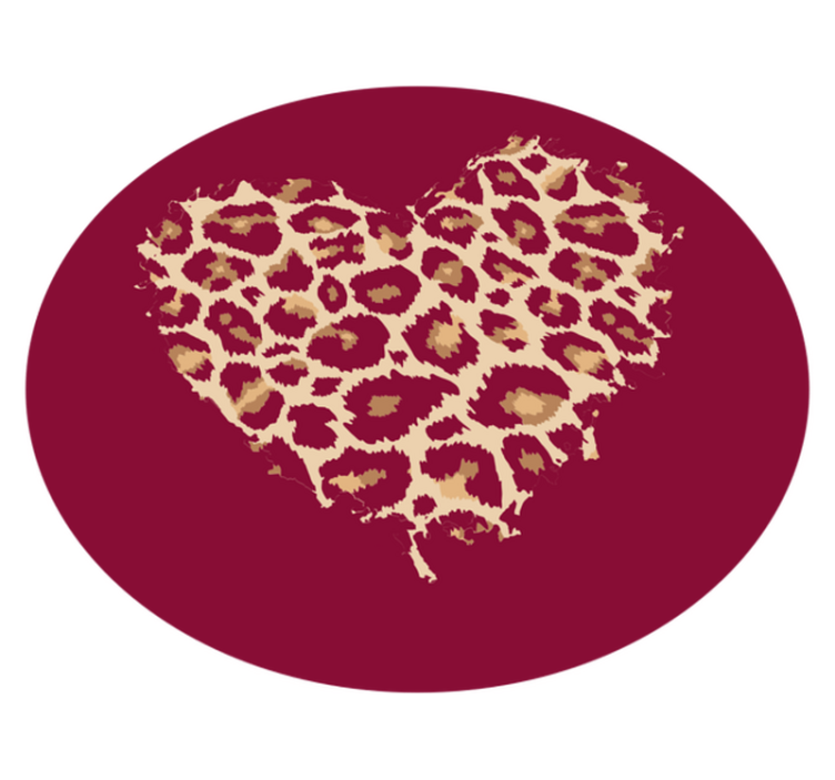 Heart Patterned Spots animal print vinyl carpet - TenStickers