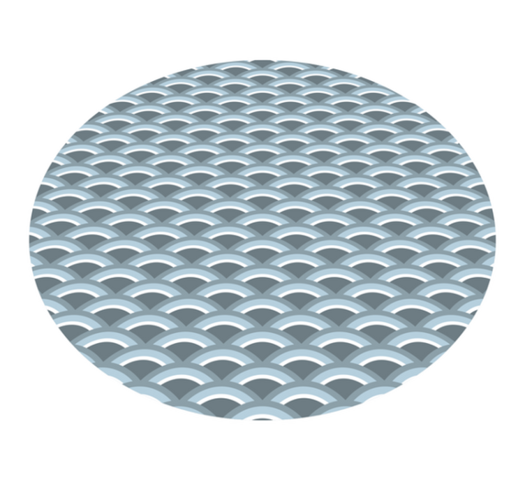 Wave Motif geometric vinyl carpet - TenStickers