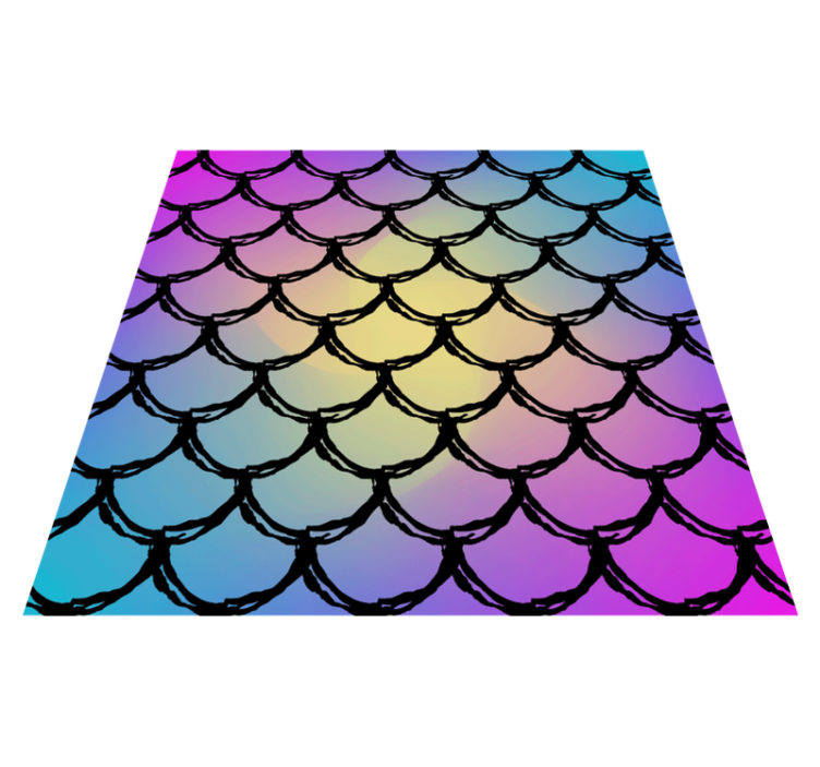 Colorful Scaled Pattern road vinyl carpet - TenStickers