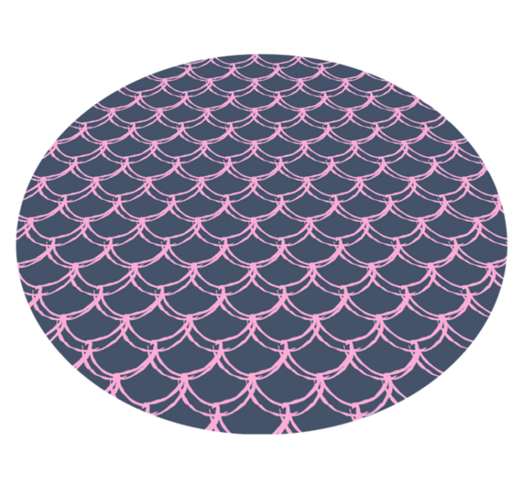Bathroom vinyl carpet with scallop shell design - TenStickers