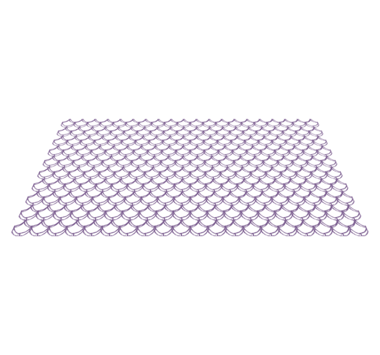 Bathroom vinyl carpet in scalloped purple design - TenStickers