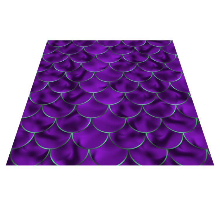 Animal print vinyl carpet with mermaid scale design - TenStickers