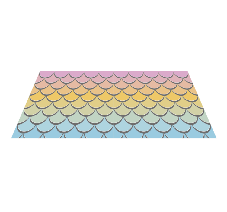Colorful scales pattern vinyl rug - TenStickers