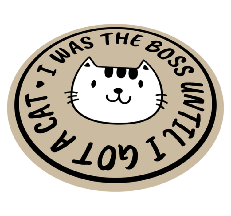 CAT BOSS UNTIL alphabet vinyl carpet - TenStickers