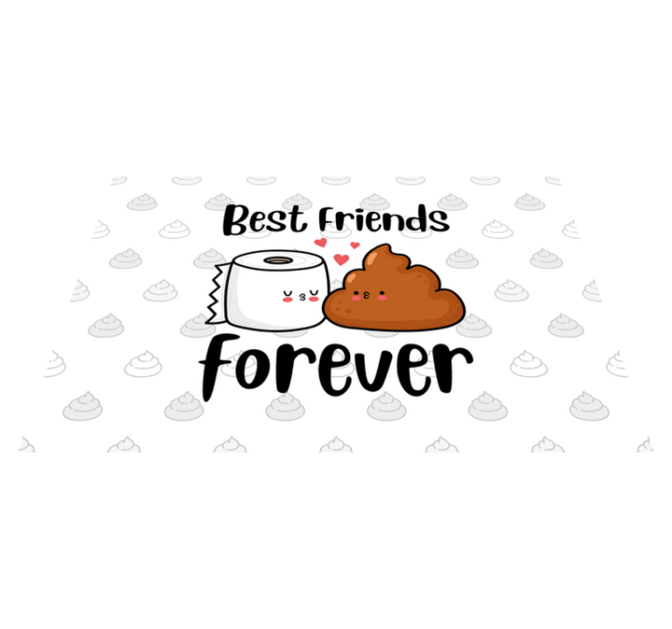 Best Friends Forever bathroom vinyl carpet - TenStickers
