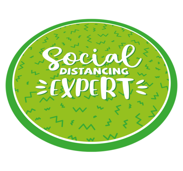 SOCIAL DISTANCING EXPERT world map vinyl carpet - TenStickers