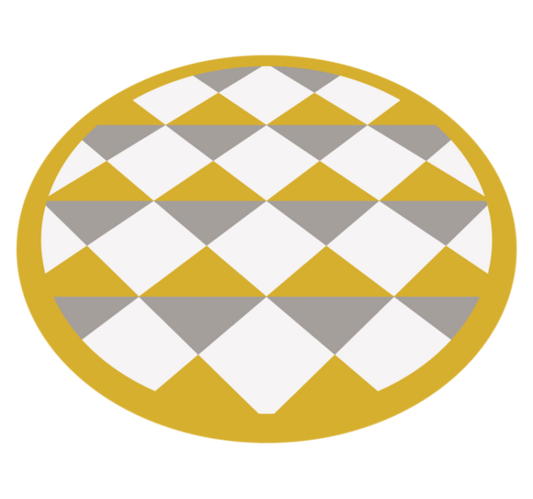 Diamond Pattern Circle geometric vinyl carpet - TenStickers