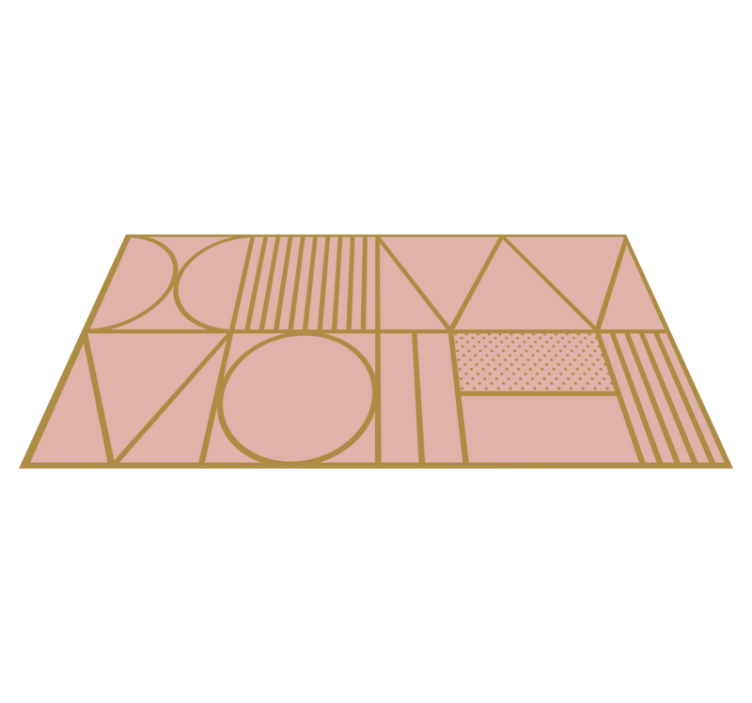 Geometric Figures minimalist vinyl carpet - TenStickers