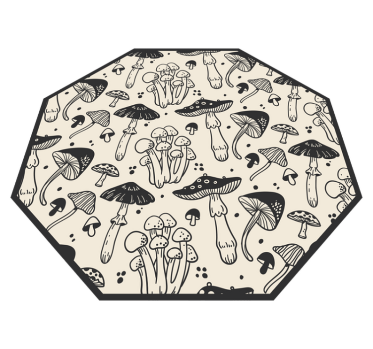 Mushroom realm floral vinyl carpet - TenStickers