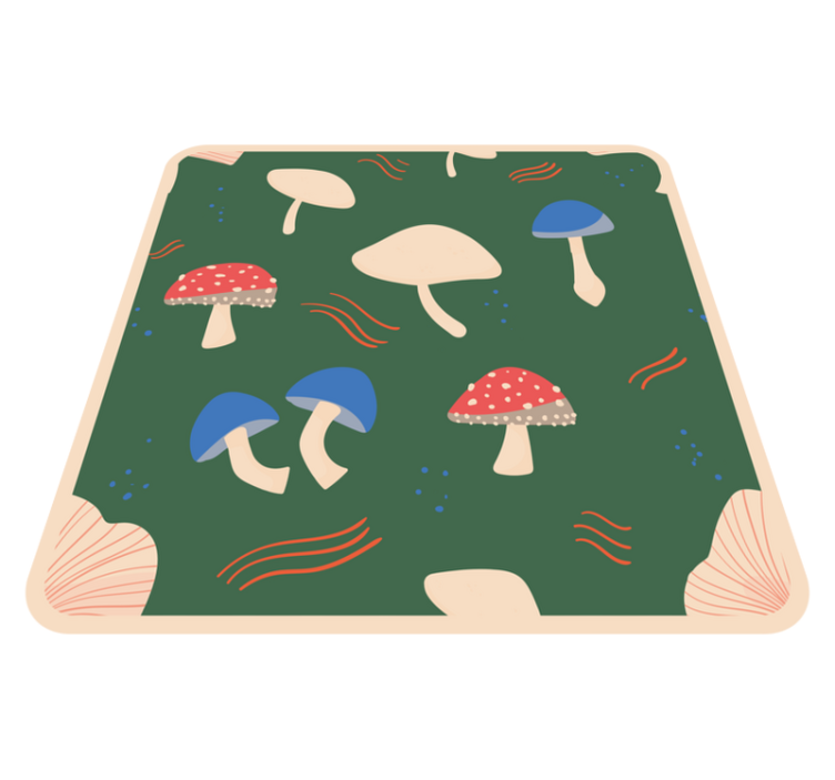 Vibrant Mushroom Artwork nature vinyl carpet - TenStickers