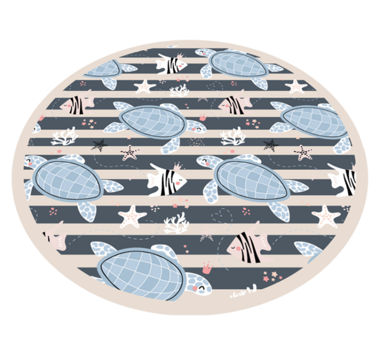 Underwater turtles animal vinyl carpet - TenStickers