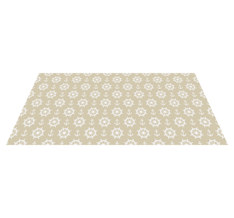 Maritime compass motif living room vinyl carpet - TenStickers