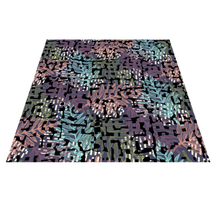 Nature vinyl carpet with lush colorful design - TenStickers