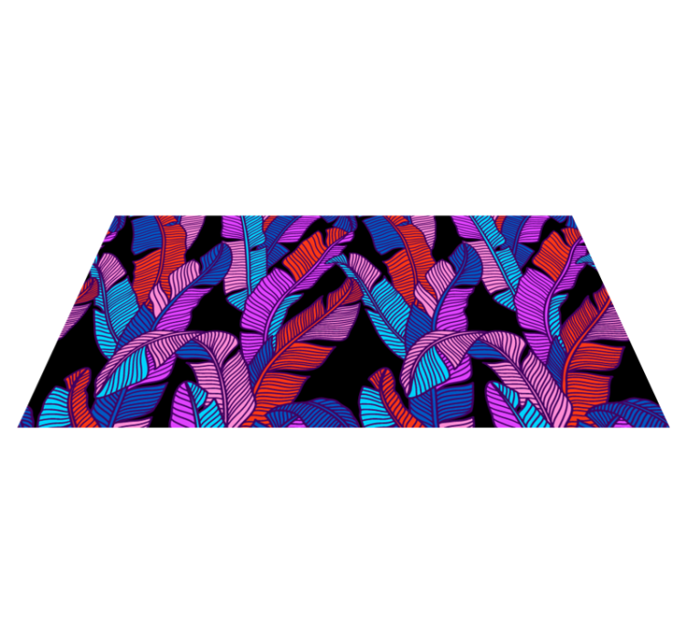 Nature vinyl carpet in vibrant tropical leaves - TenStickers