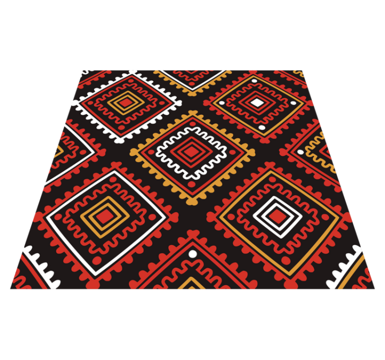Ethnic vinyl carpet lively geometric design - TenStickers