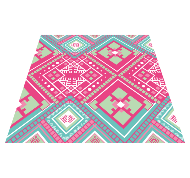Pink tribal motif ethnic vinyl carpet - TenStickers