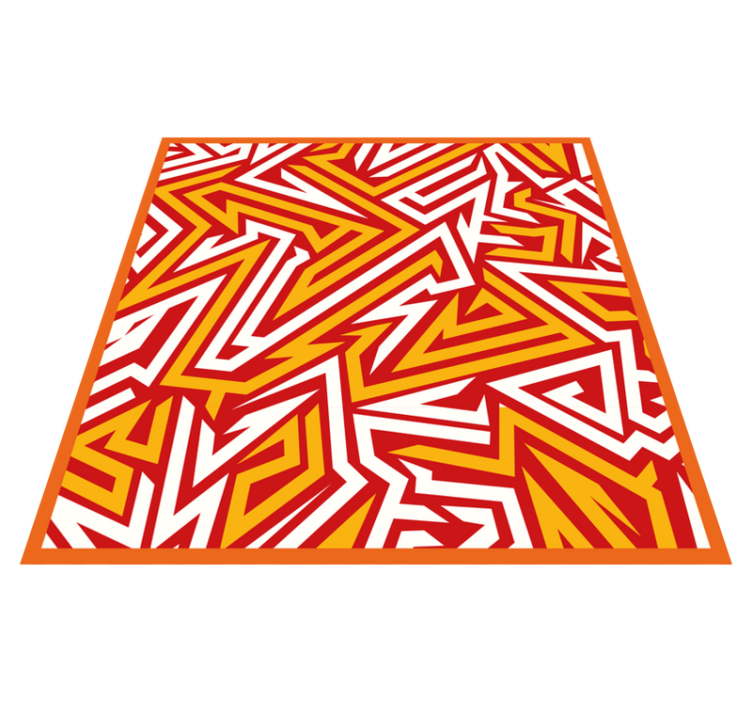 Dynamic zigzag pattern teen vinyl carpet - TenStickers