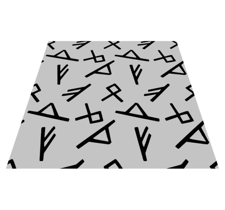 Stylish black shapes geometric vinyl carpet - TenStickers