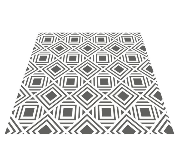 Geometric vinyl carpet stylish diamond design - TenStickers