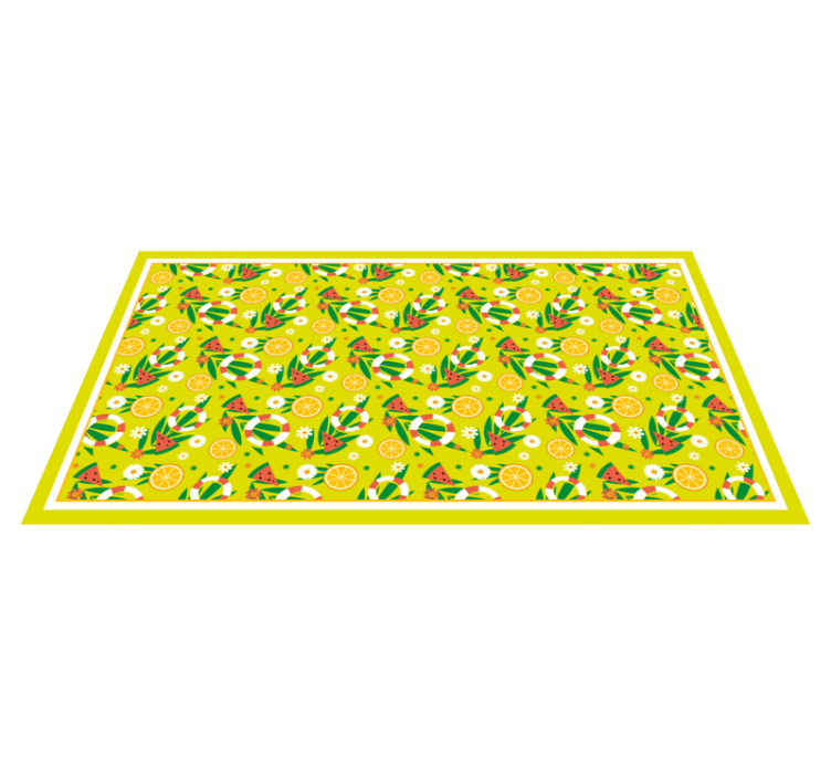 Bright Citrus Patterns mosaic vinyl carpet - TenStickers