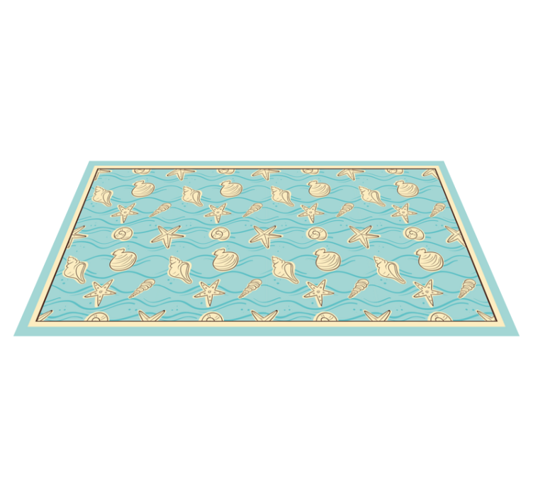 Seashell inspiration bathroom vinyl carpet - TenStickers