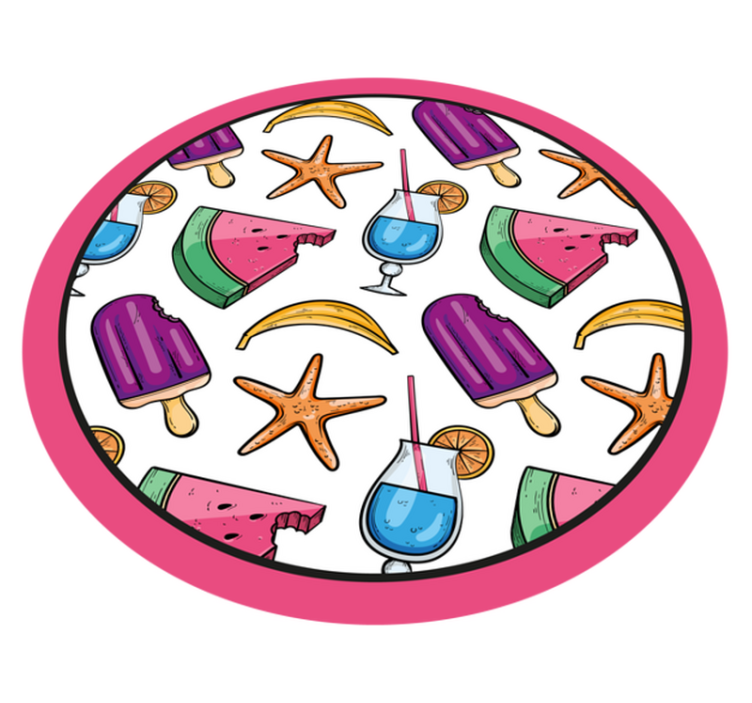 Colorful Summer Treats kids vinyl carpet - TenStickers