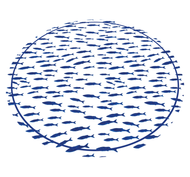 SCHOOL OF FISH animal print vinyl carpet - TenStickers