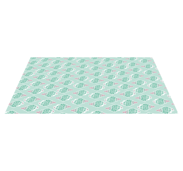 Green seashell concept bathroom vinyl carpet - TenStickers