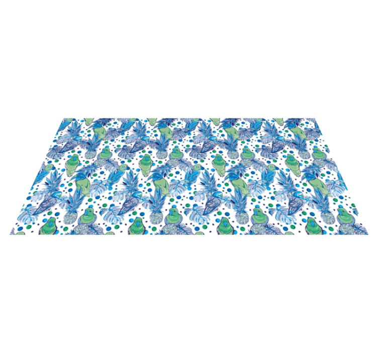 Tropical Bird Pattern kitchen vinyl carpet - TenStickers