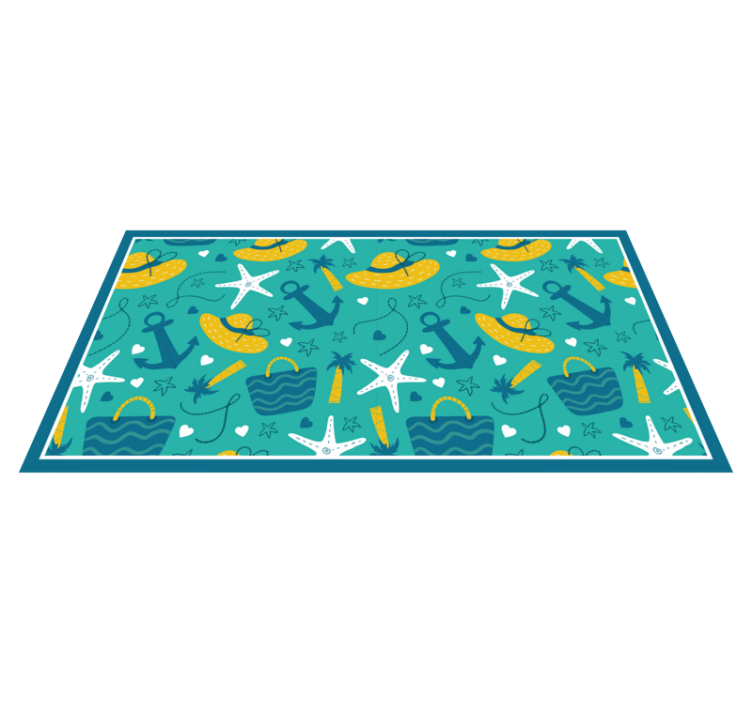 Seaside Adventure Motif event vinyl carpet - TenStickers