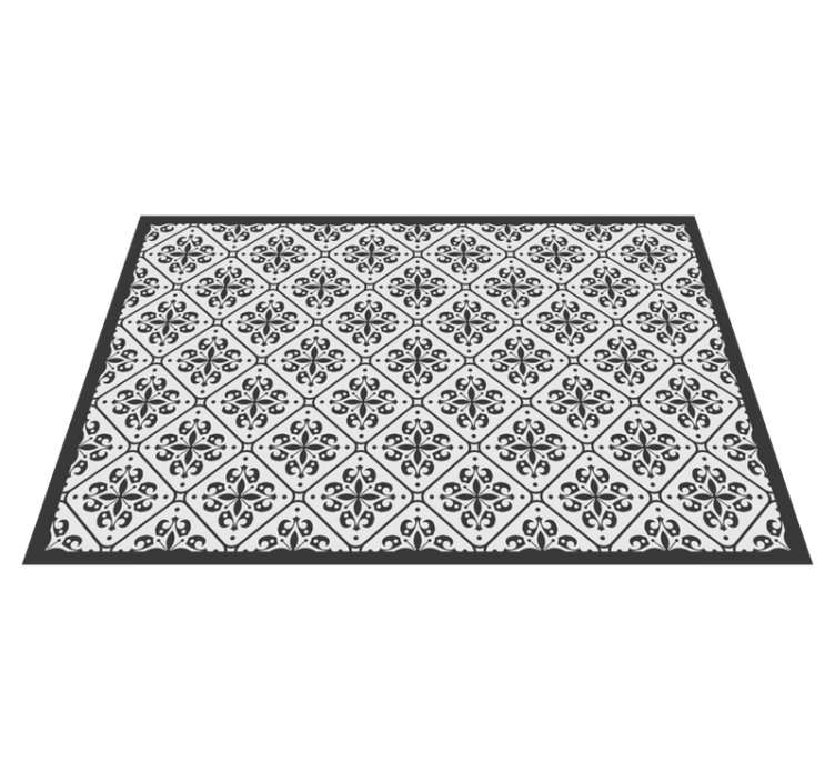 Single colour motif mosaic vinyl carpet - TenStickers