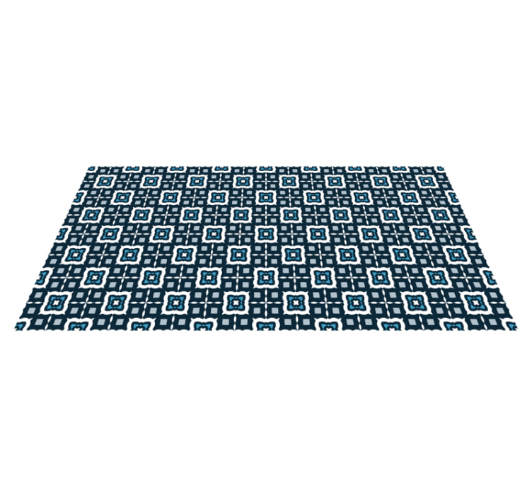 Navy colour pattern mosaic vinyl carpet - TenStickers
