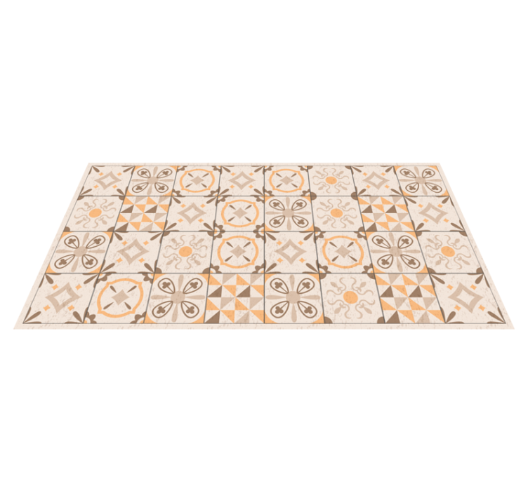 Vintage Tile Motifs marble vinyl carpet - TenStickers