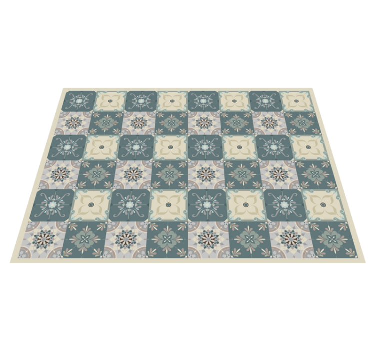 Mosaic floral motif mosaic vinyl carpet - TenStickers