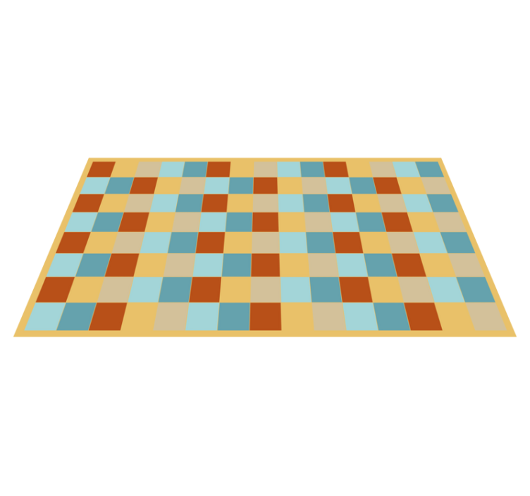 Checkerboard Style geometric vinyl carpet - TenStickers